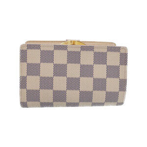 Louis Vuitton Damier Portefeuille Wallet Viennois Clasp White Azur